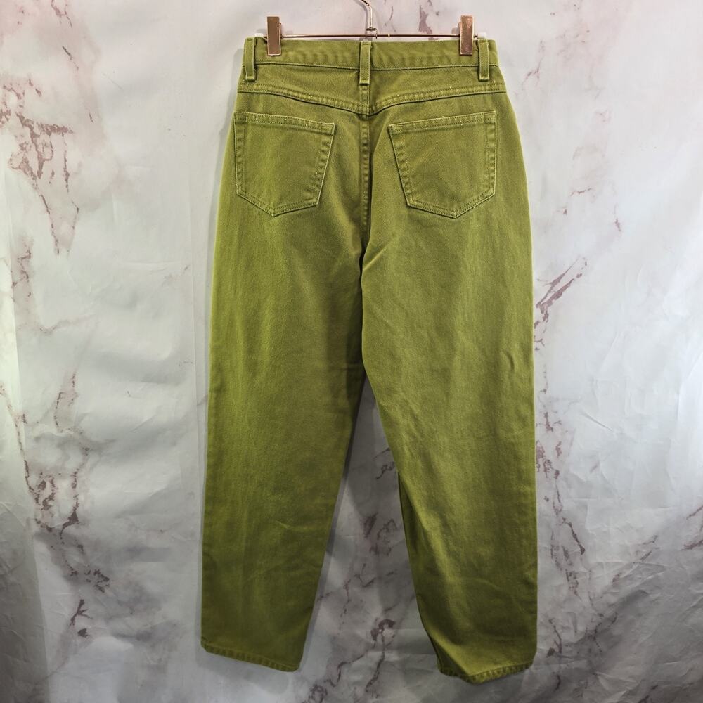 Vintage Jeans Womens 0 25 X 27 Pea Green Mom High Rise Tapered 90s Rigid